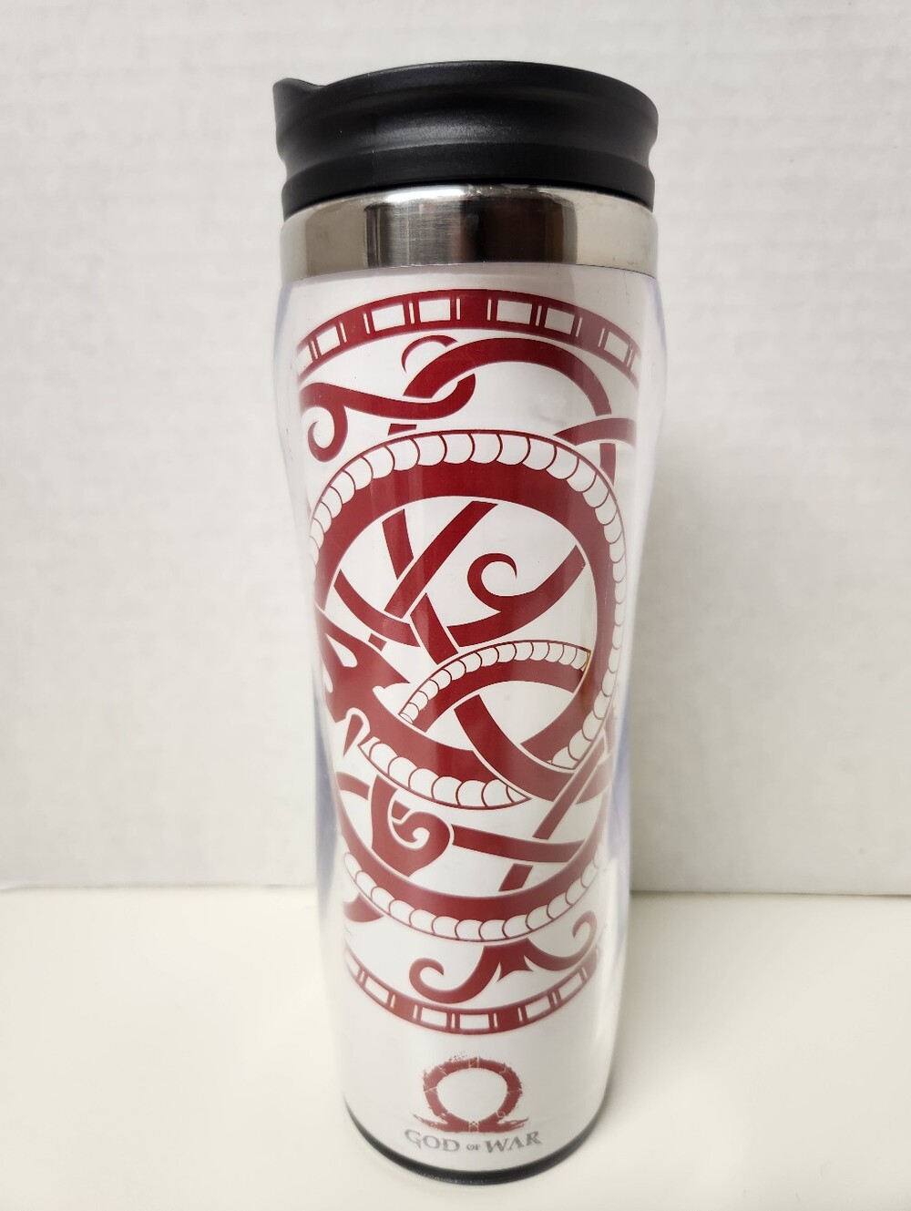 God of War Red & White 16oz Travel Tumbler